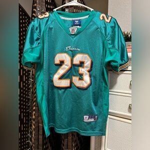 Reebok Youth NFL Miami Dolphins #23 Brown football jersey size L (12-14)